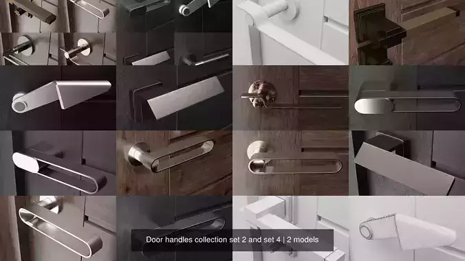 Door handles collection set 2 and set 4 