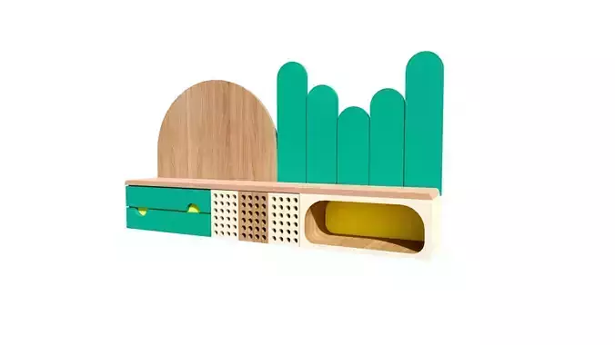 kids room furniture 3D model