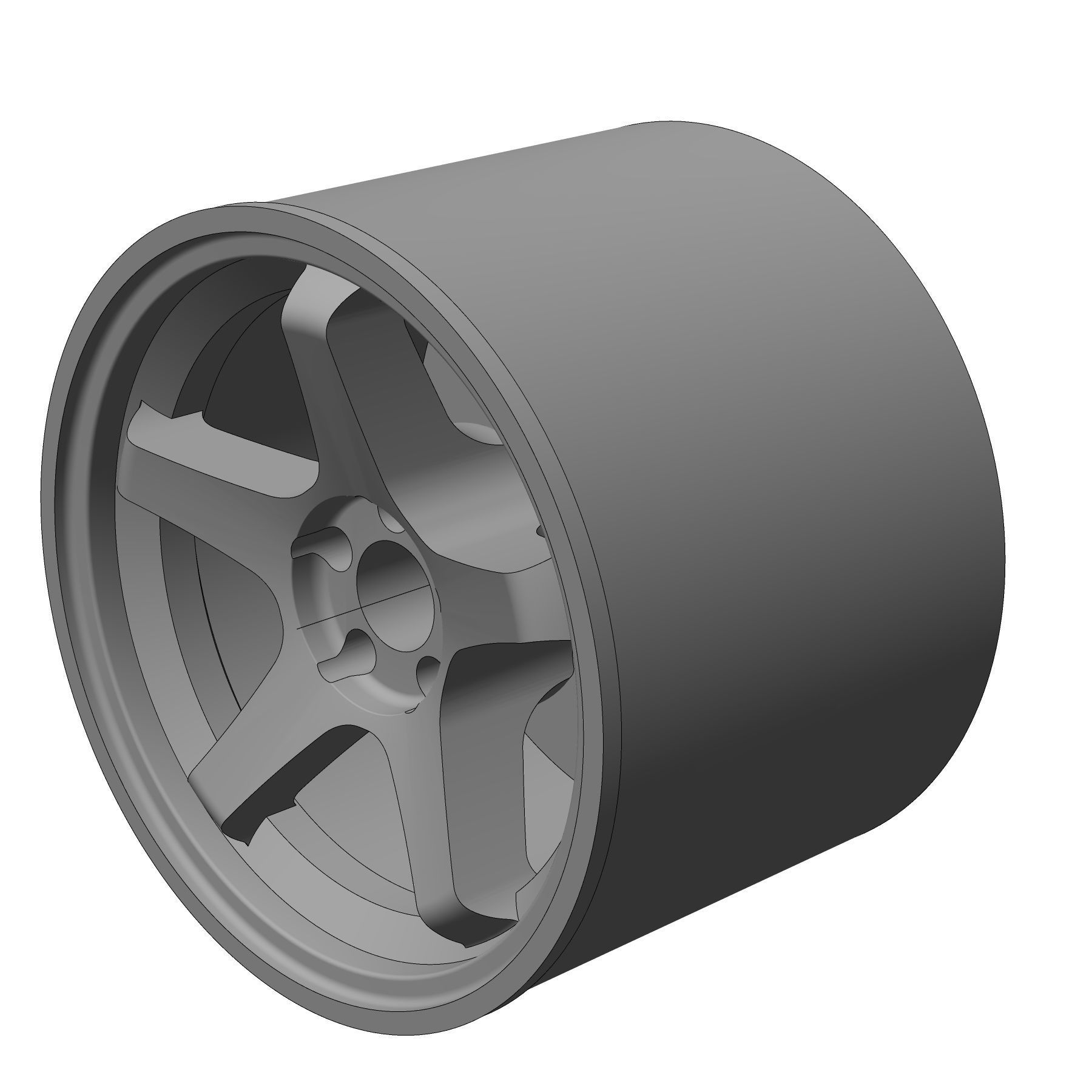 Advan Racing GT 164 RIMS FOR HOTWHEELS 3D print model_1
