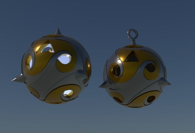 Genshin Impact Loot Spheres And Christmas Tree Decorations 3D print model_2