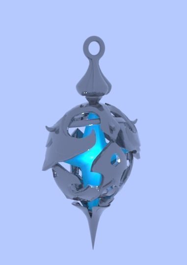 Genshin Impact Loot Spheres And Christmas Tree Decorations 3D print model_3