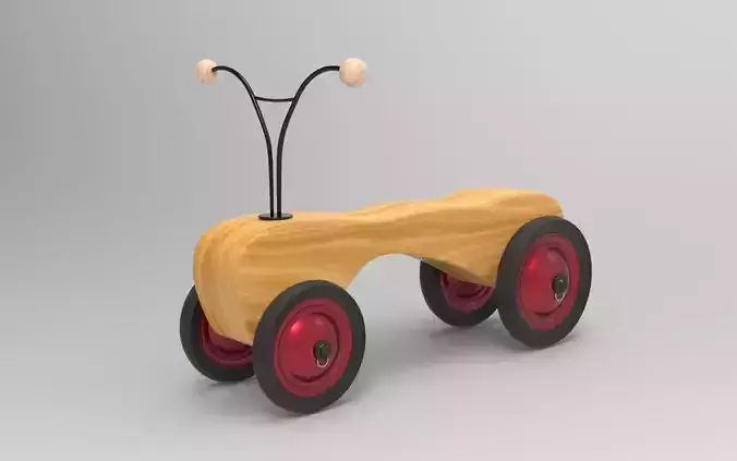 Kleiner Onkel Push-Powered Vehicle Low-poly 3D model