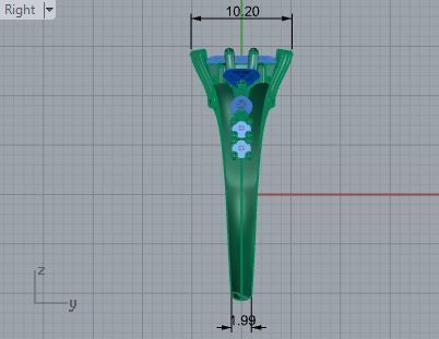 Crown blue stone diamond ring 3202 3D print model 3D print model_6