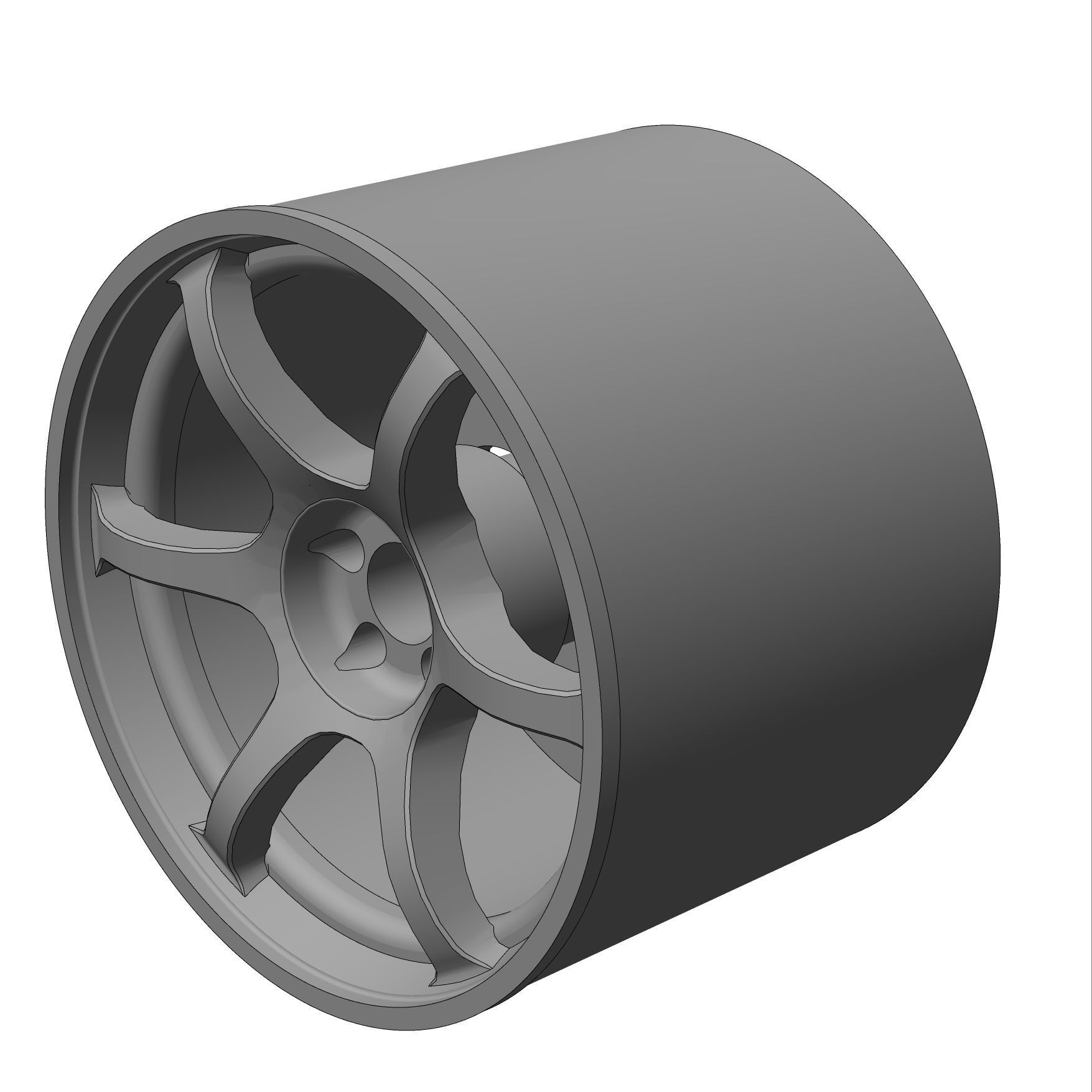 Advan RG2 164 RIMS FOR HOTWHEELS 3D print model_1