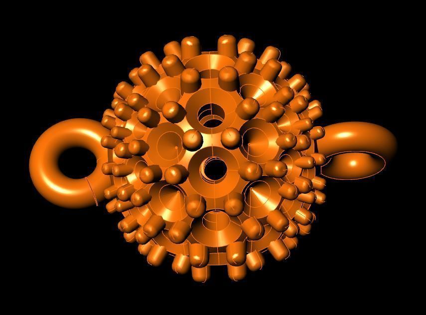 Necklace ball 8mm 3D model_5