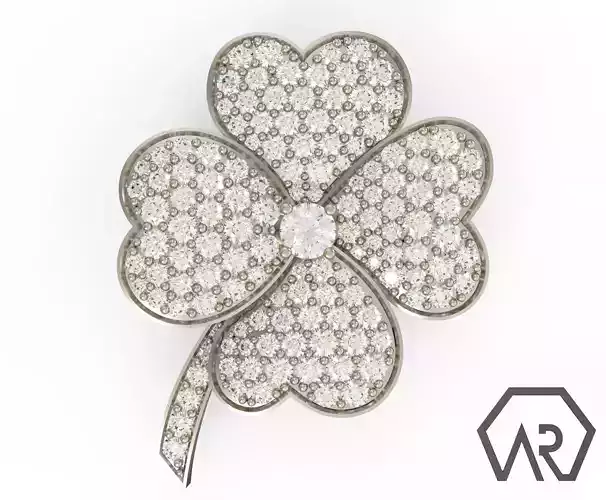 Flower brooch and pendant 3d print model D20 3D print model