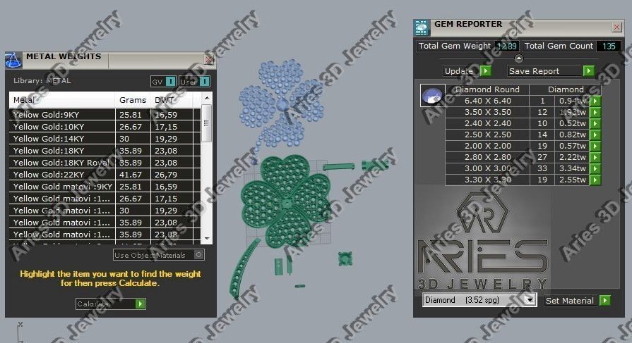 Flower brooch and pendant 3d print model D20 3D print model 3D print model_5