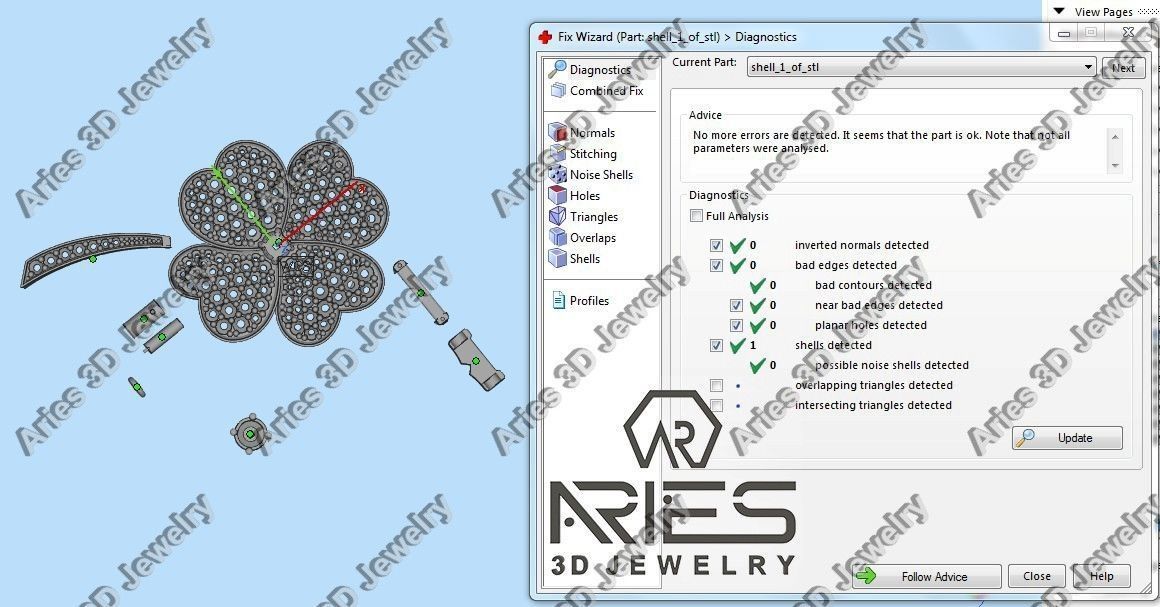 Flower brooch and pendant 3d print model D20 3D print model 3D print model_4