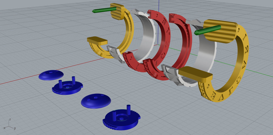 Flower brooch and pendant 3d print model D20 3D print model 3D print model_16