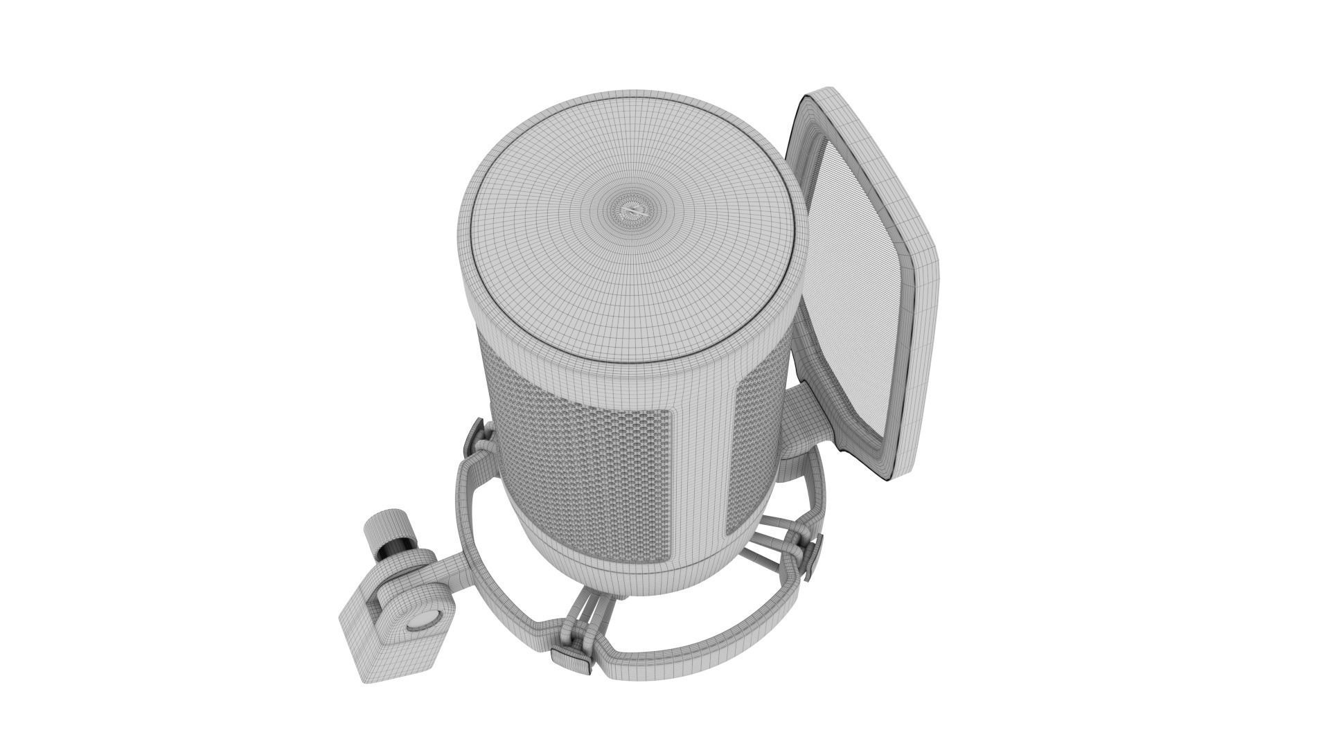 Fifine A6V Ampligame Black Microphone 3D model_11