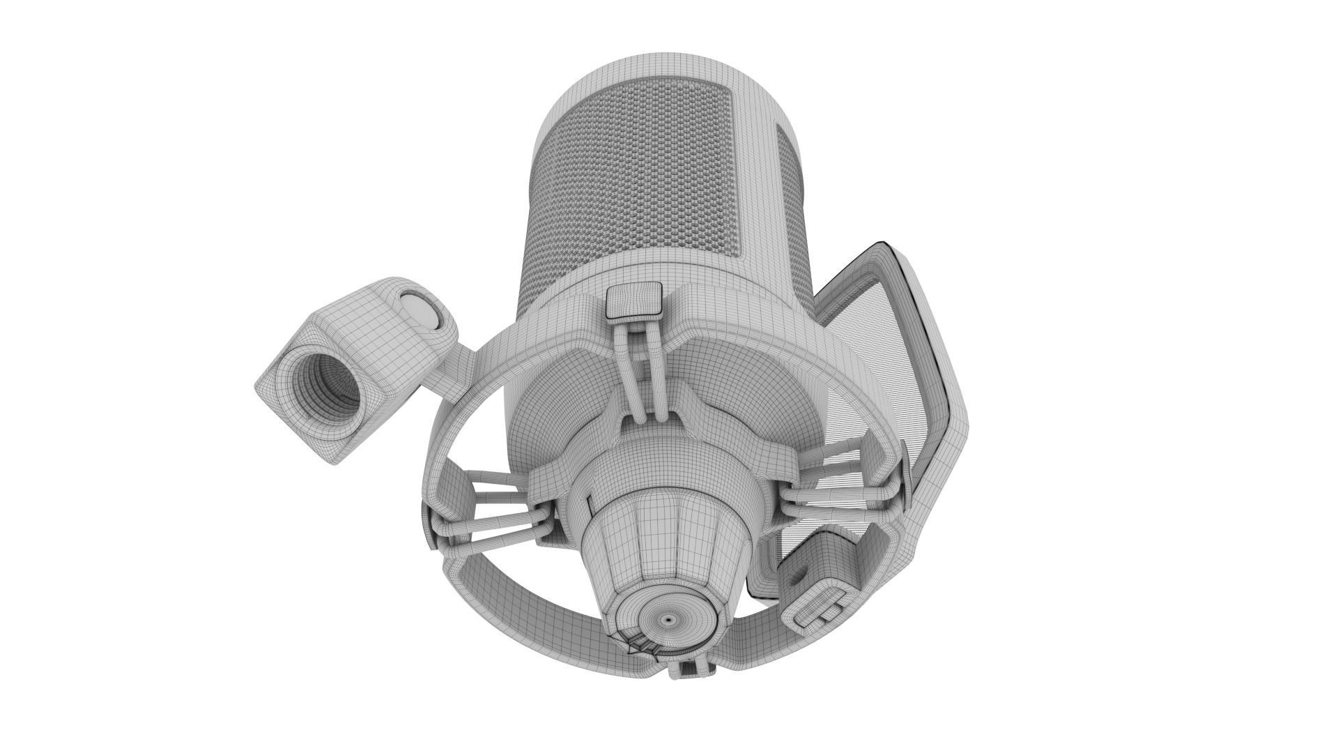 Fifine A6V Ampligame Black Microphone 3D model_13