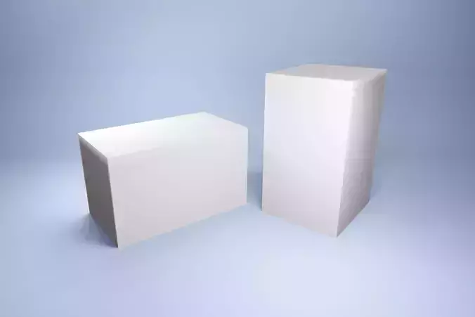 two white boxes packaging