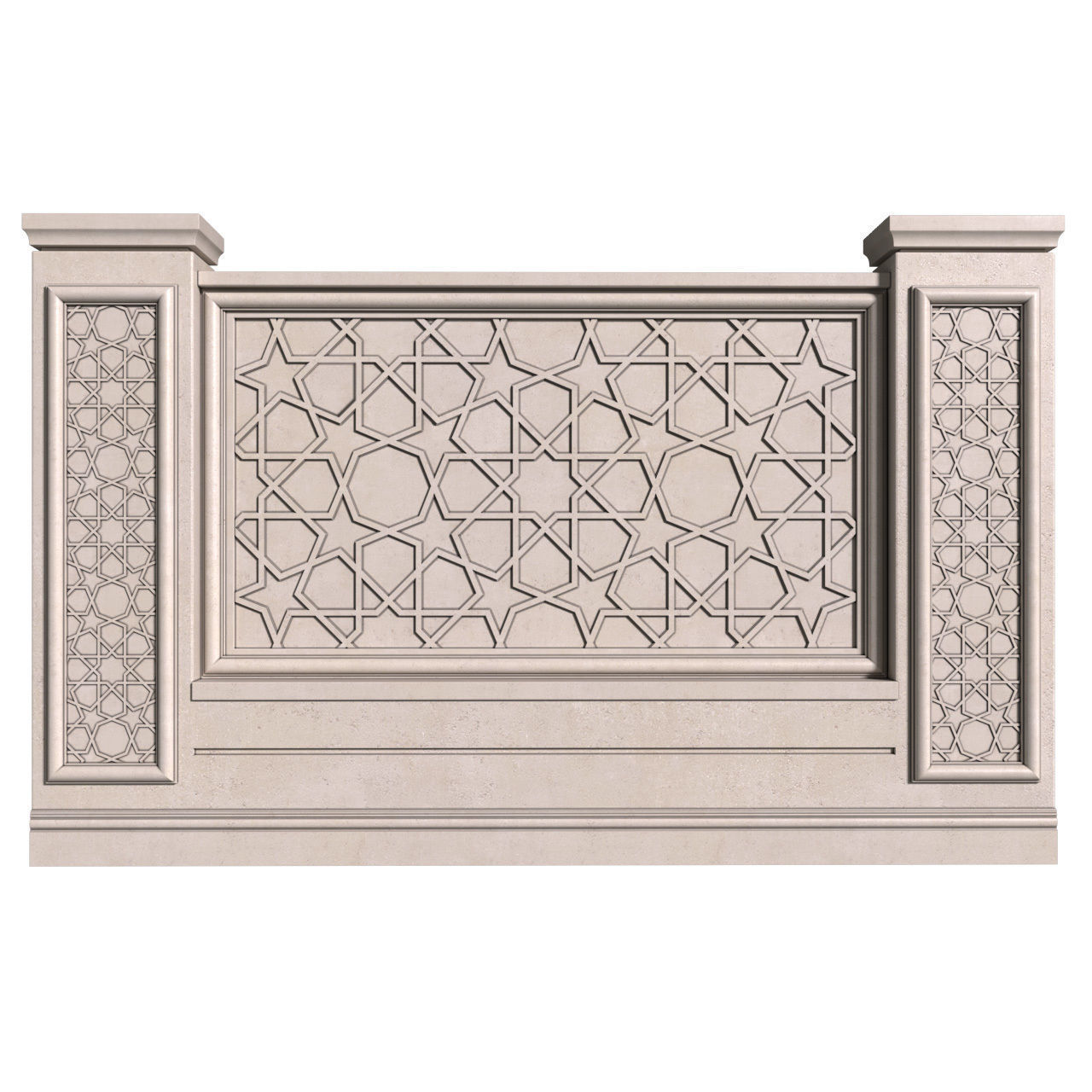 Arabian Fence in oriental style  3D model_1