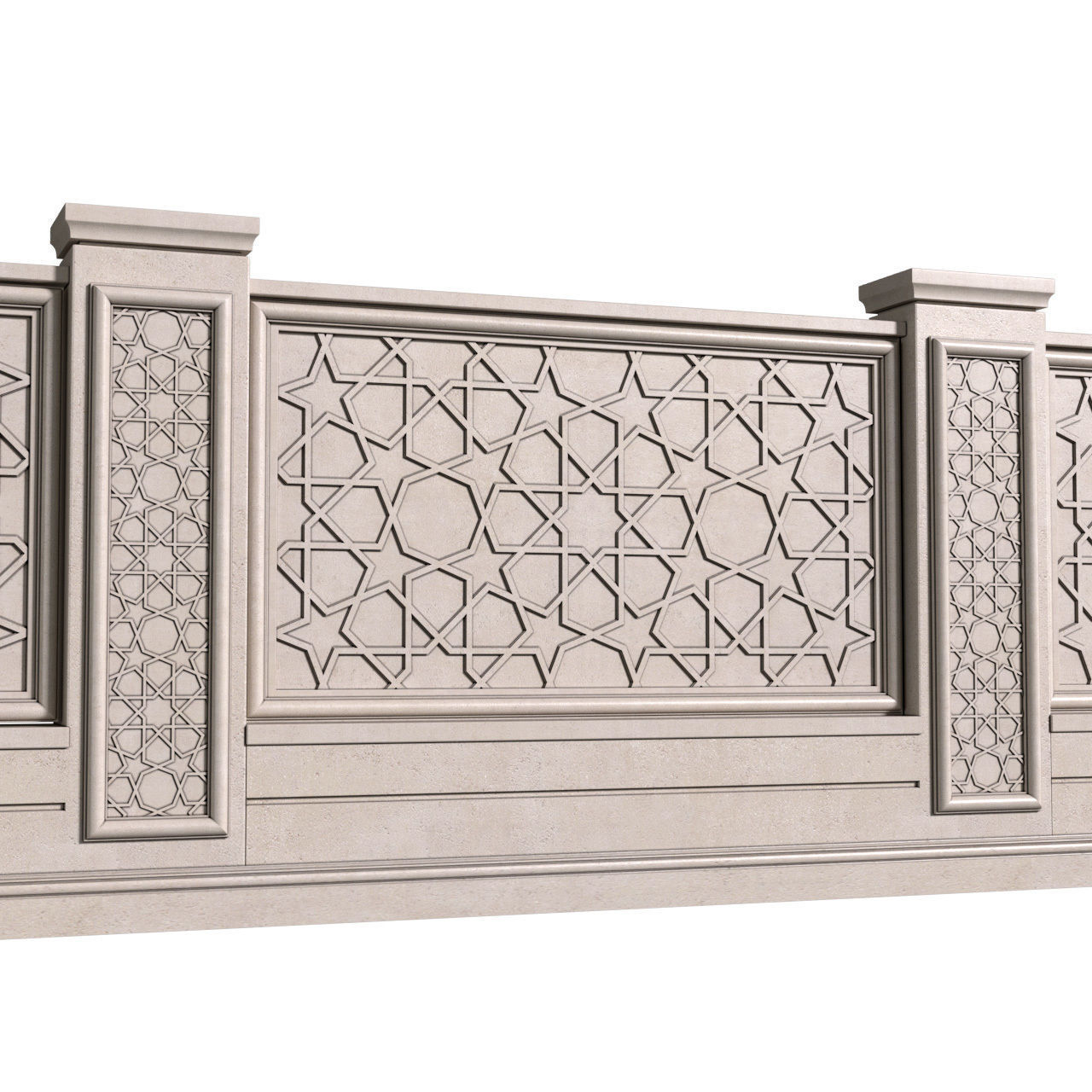 Arabian Fence in oriental style  3D model_2