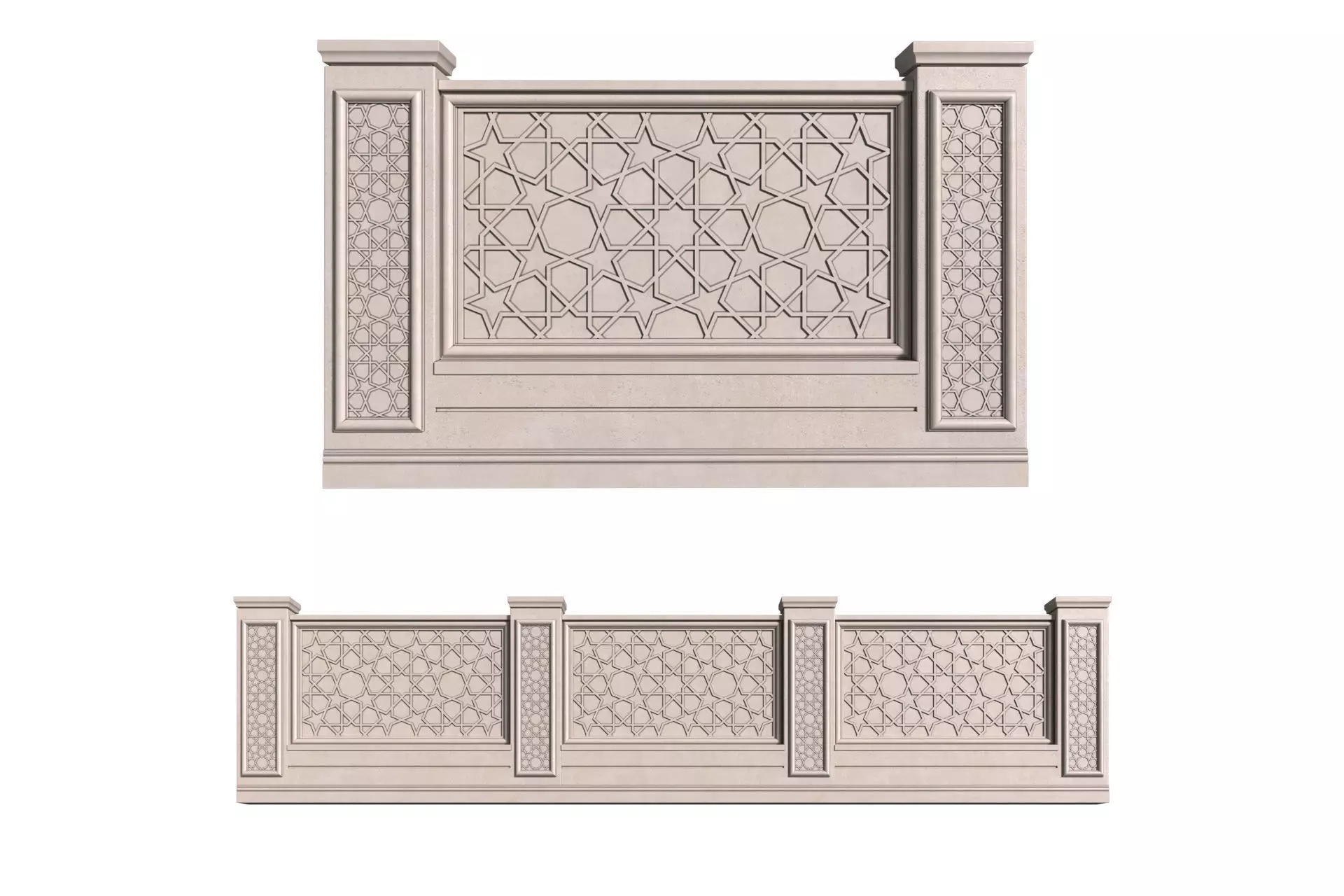 Arabian Fence in oriental style  3D model_0
