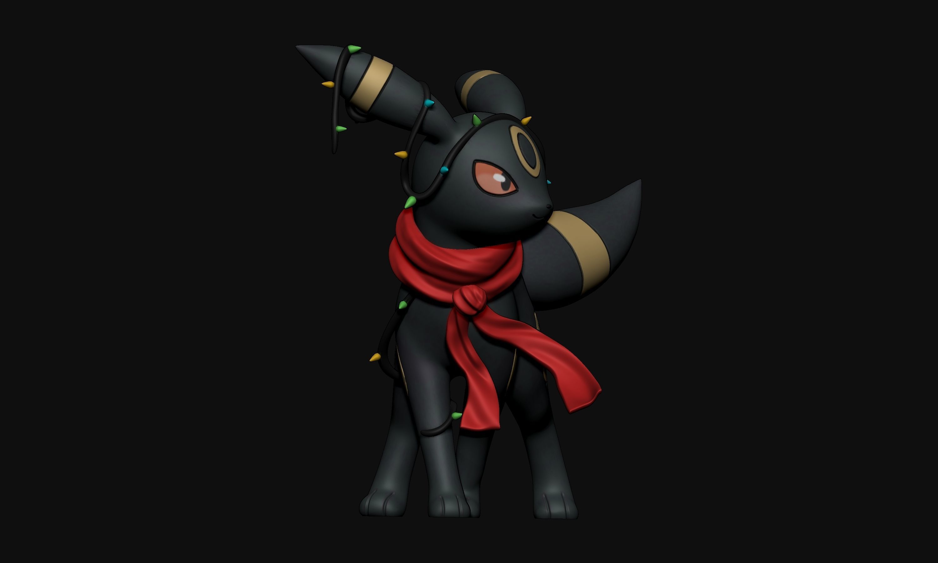 Pokemon - Christmas Umbreon 3D print model_1