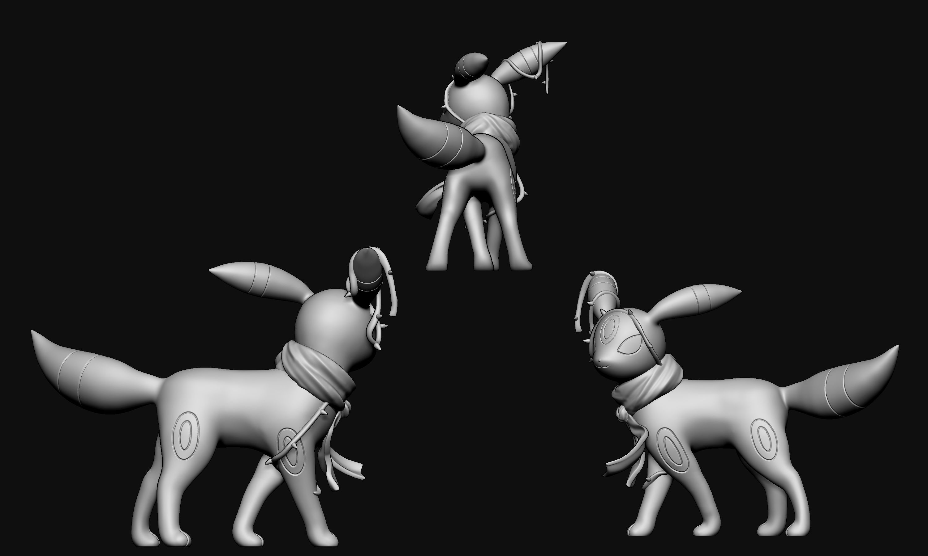 Pokemon - Christmas Umbreon 3D print model_6