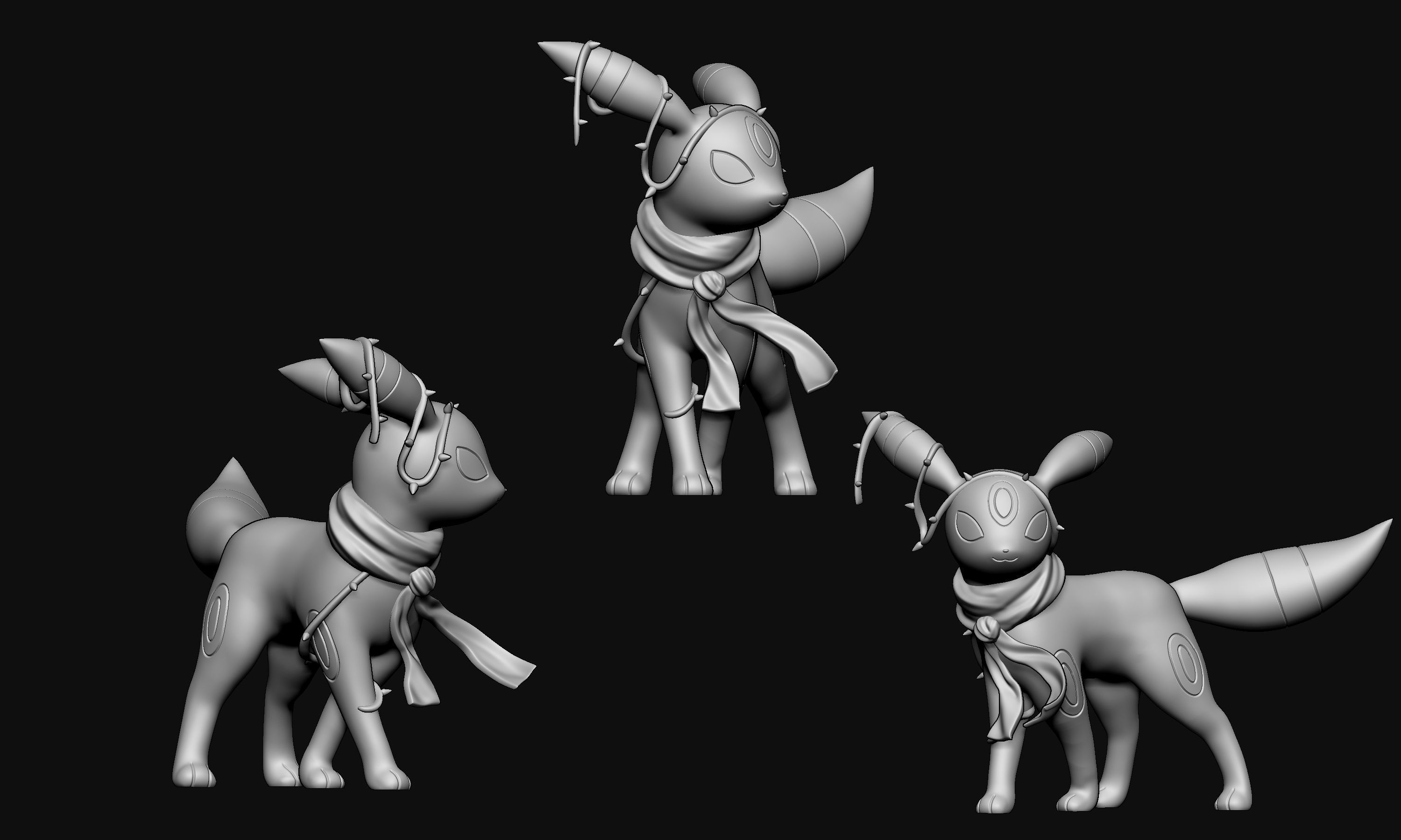 Pokemon - Christmas Umbreon 3D print model_5