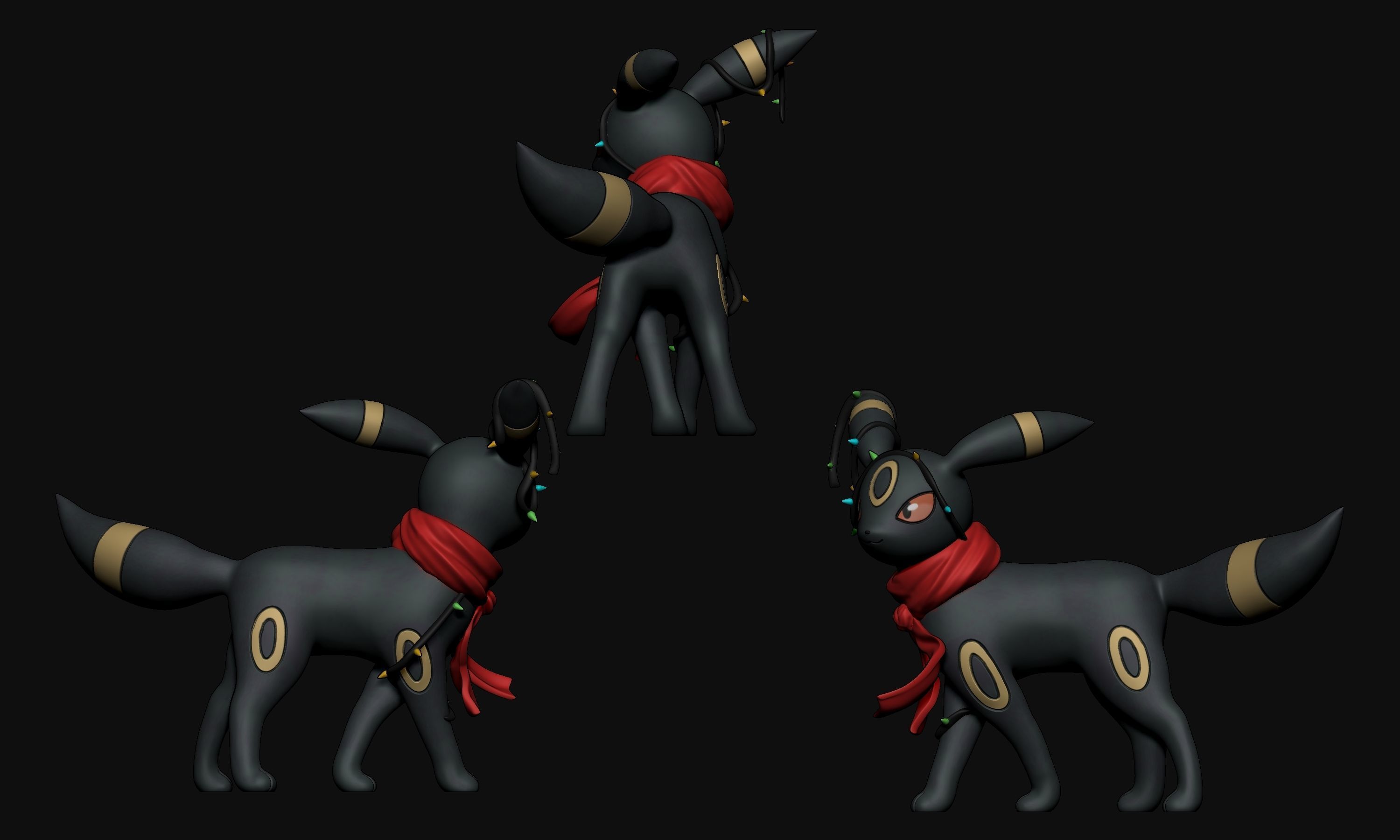 Pokemon - Christmas Umbreon 3D print model_3