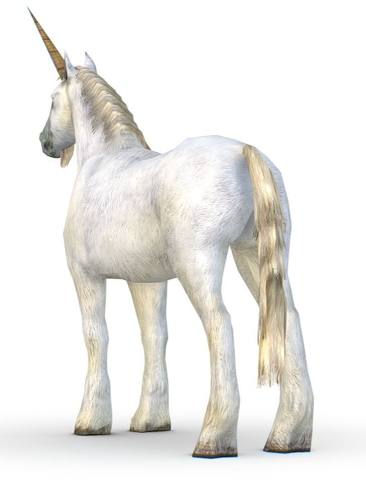 LowPoly the Mythical Creature Unicorn Low-poly 3D model_2