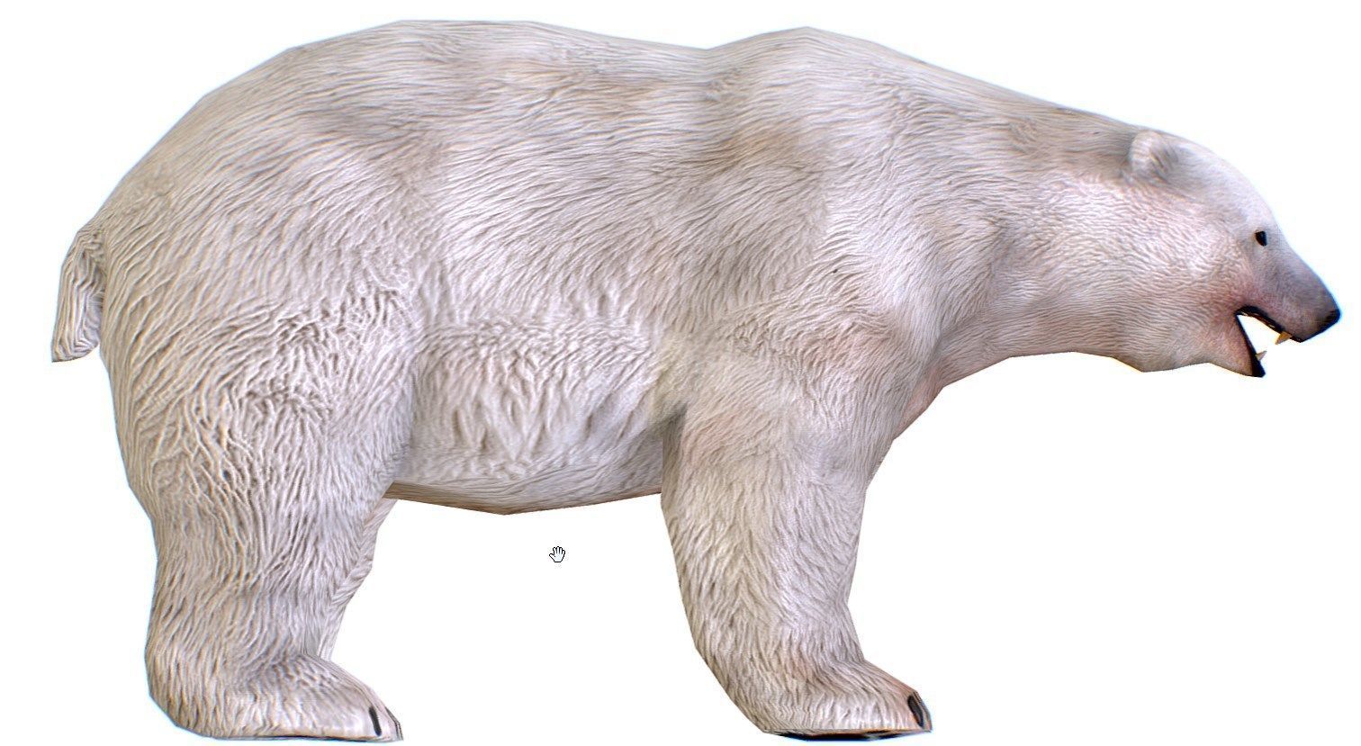 LowPoly Model White Polar Bear Low-poly 3D model_3