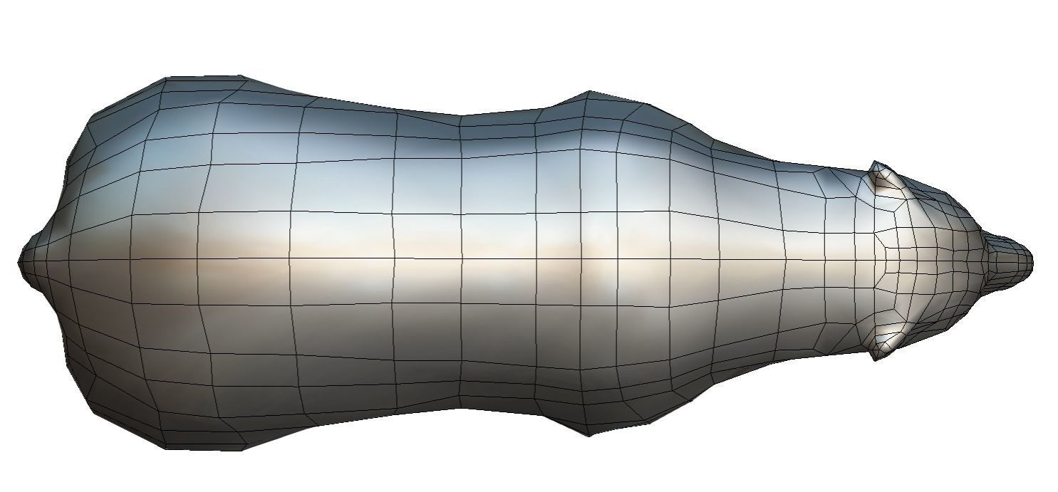 LowPoly Model White Polar Bear Low-poly 3D model_6