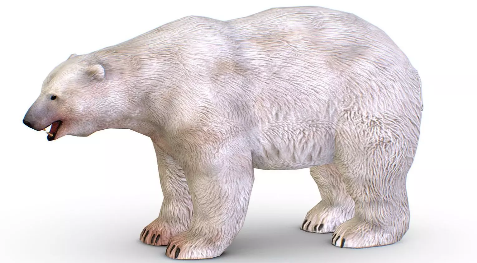 LowPoly Model White Polar Bear Low-poly 3D model_0
