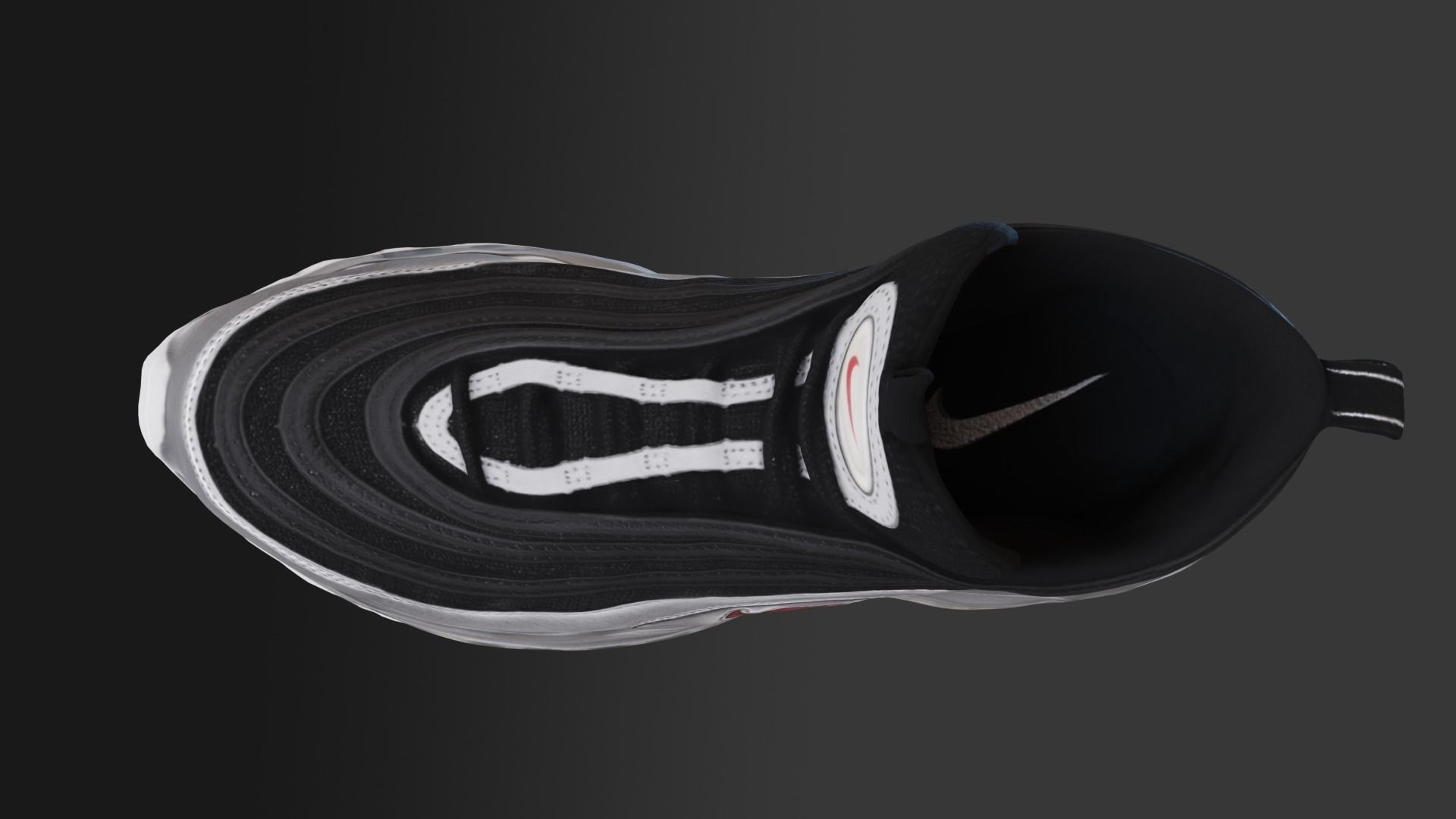Nike Air Max 97 Silver Black Low-poly 3D model_4