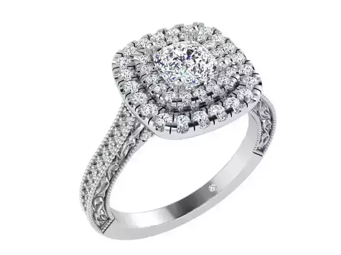 2-Row beautiful diamond ring 3203 3D print model
