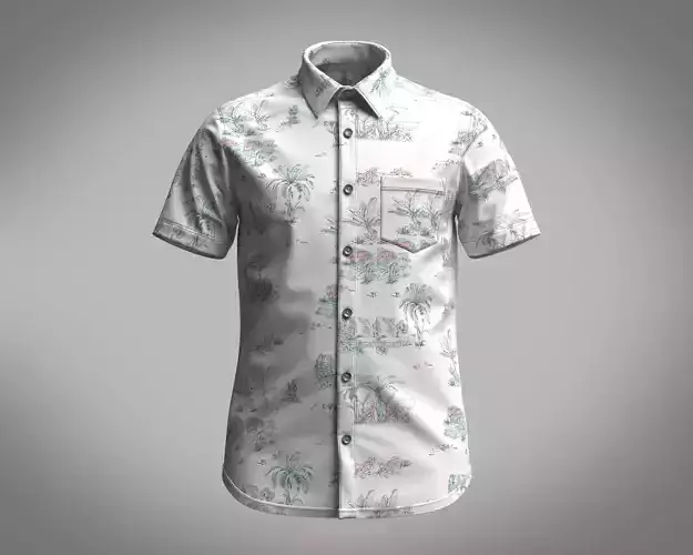 Mens Short Sleeve Printed Shirt