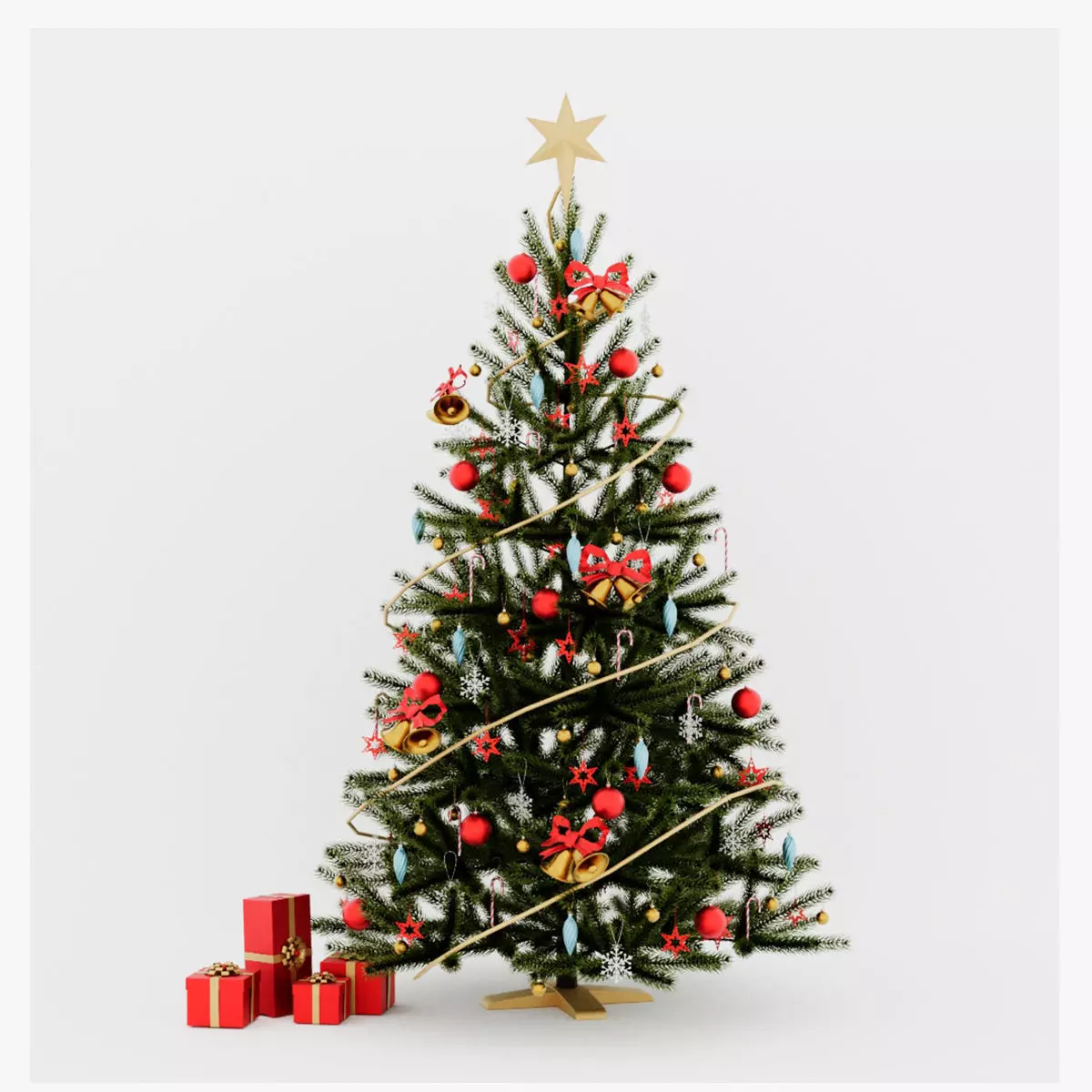 Christmas tree 11 3D print model_0