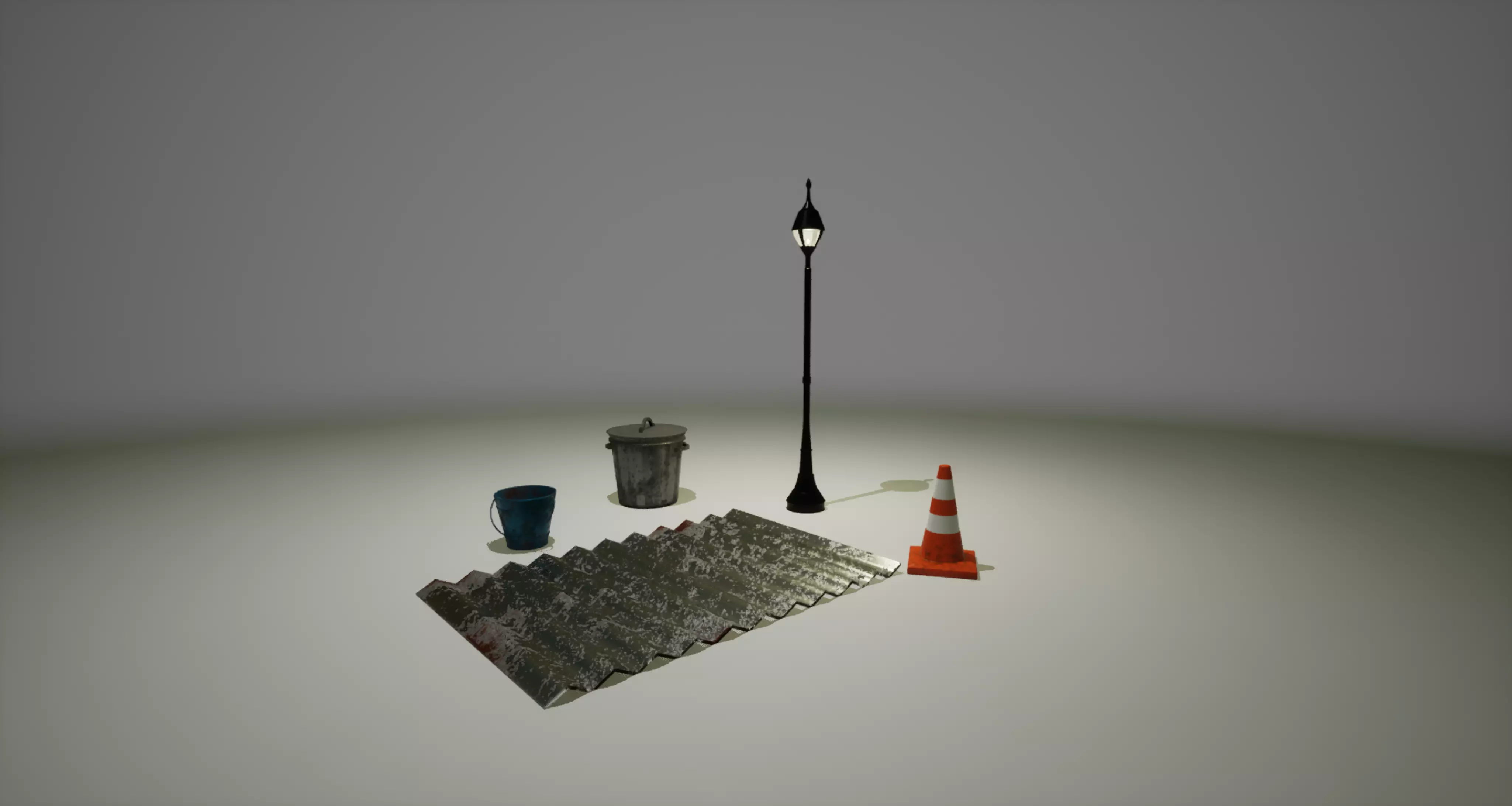 StreetProps street lamp Free low-poly 3D model_0