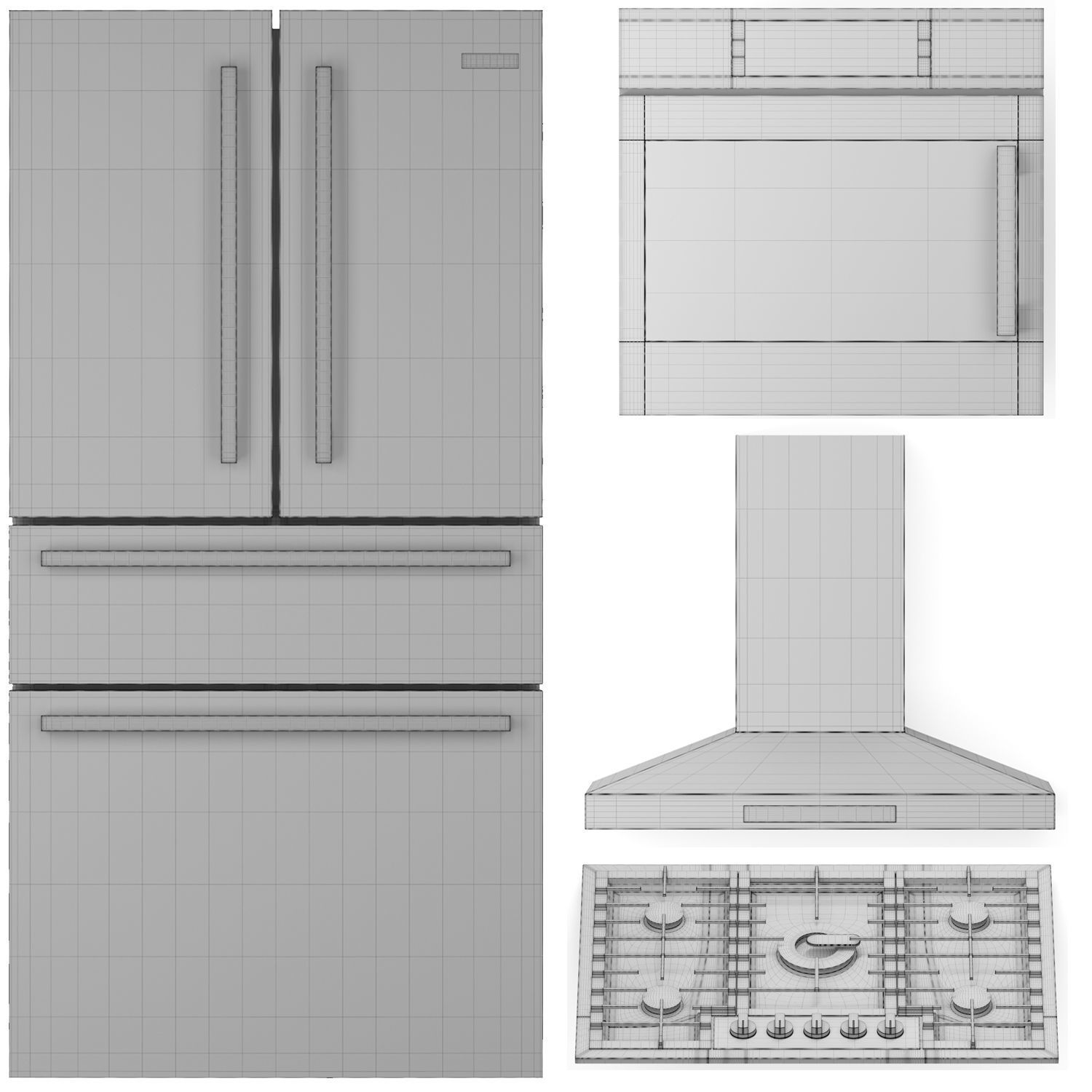 BOSCH kitchen appliances 3D model CGTrader