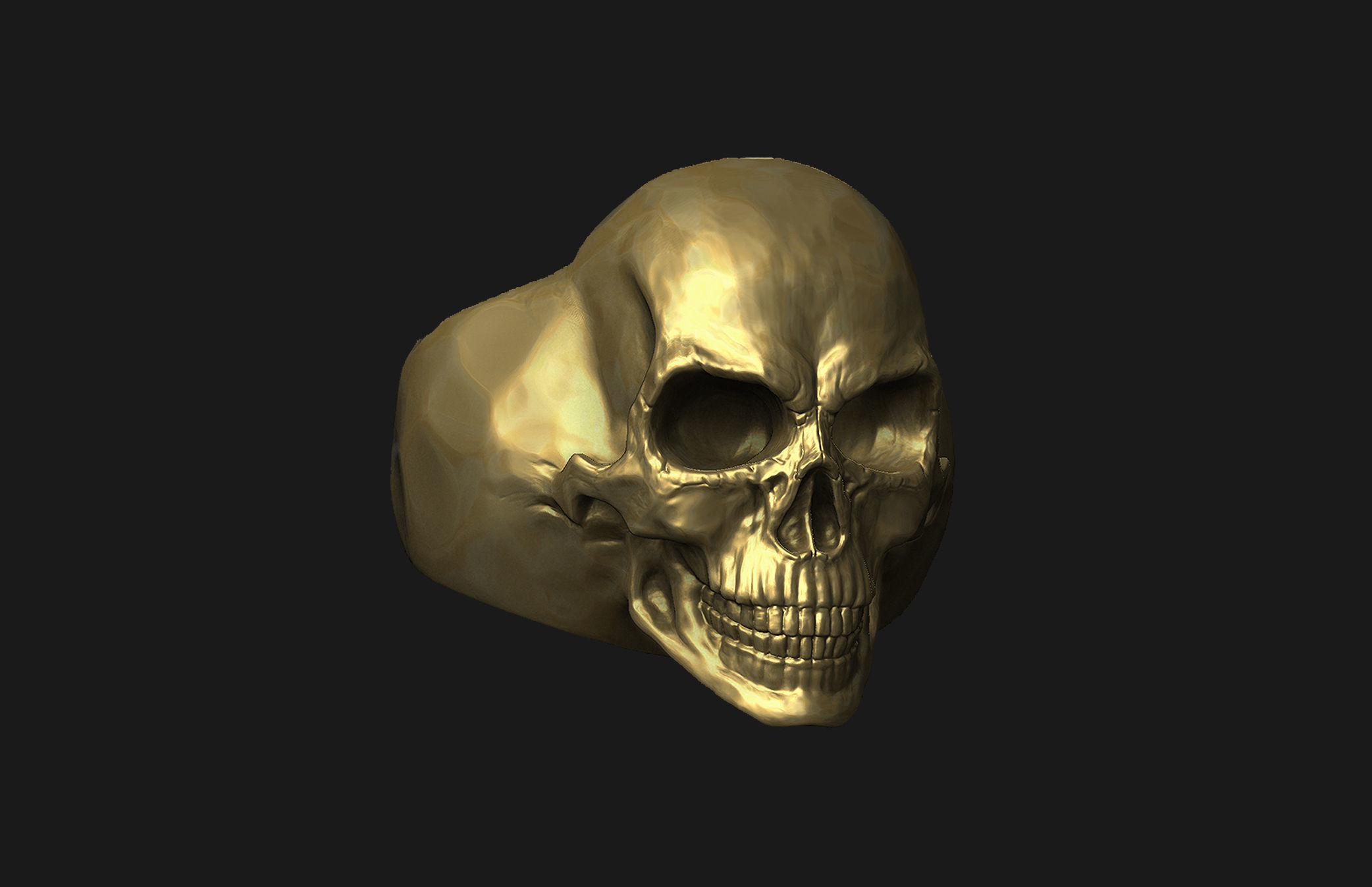 Skull Ring 3D print model_5