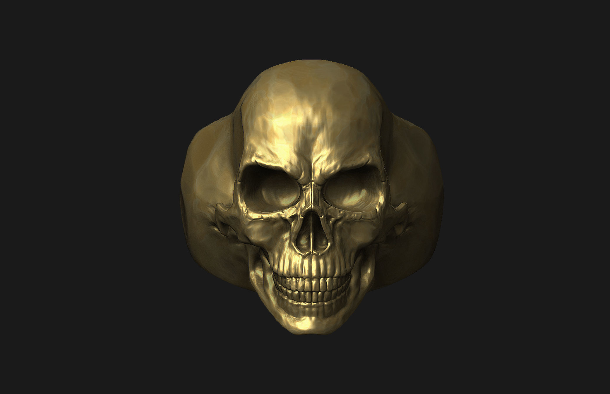 Skull Ring 3D print model_6