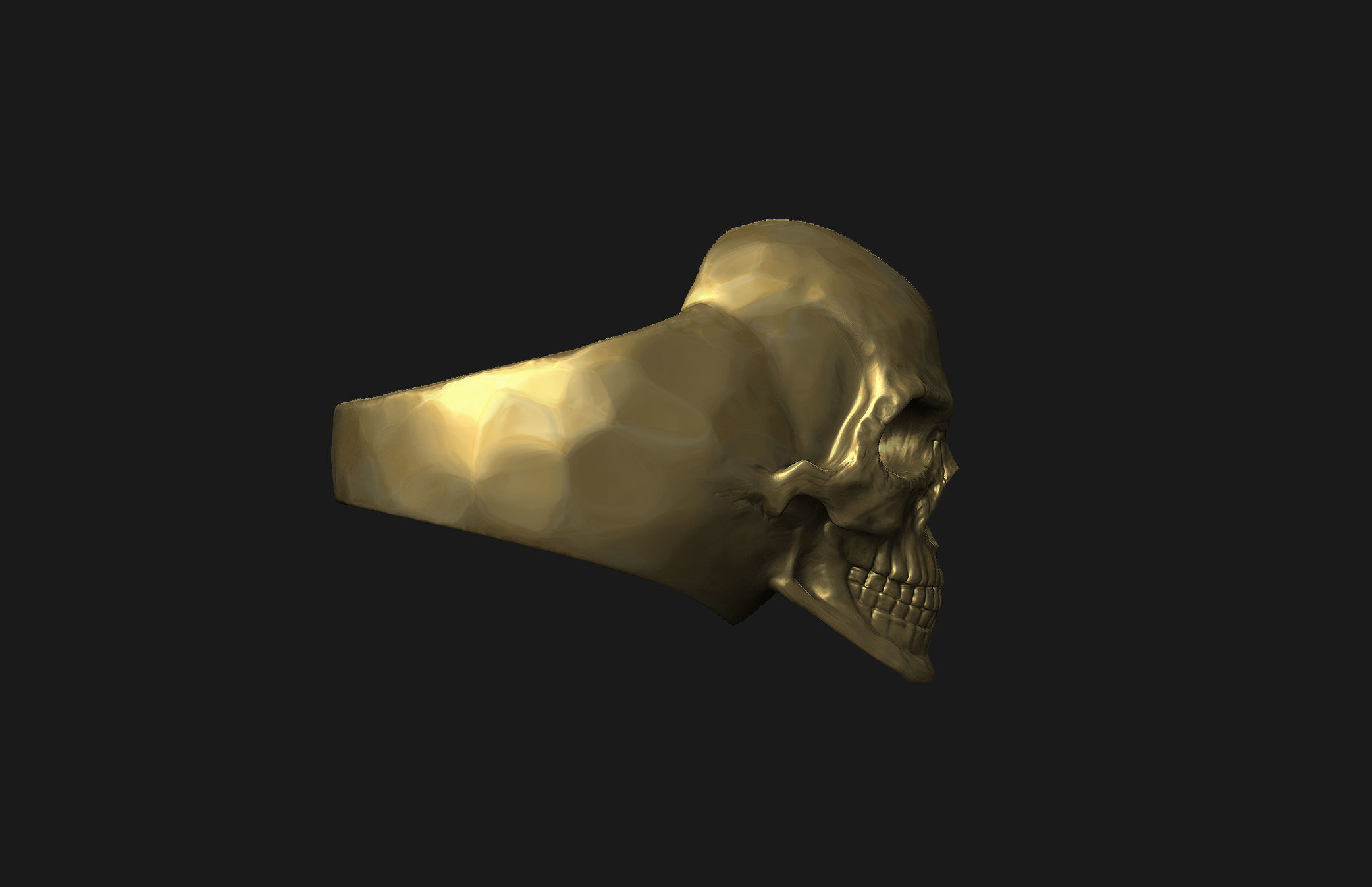 Skull Ring 3D print model_7