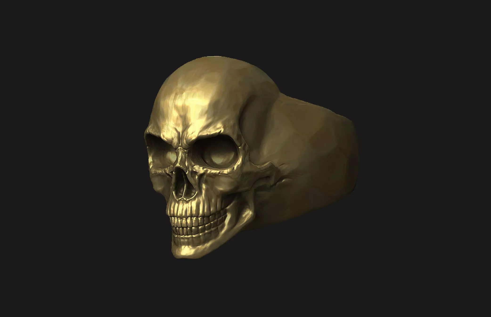 Skull Ring 3D print model_0