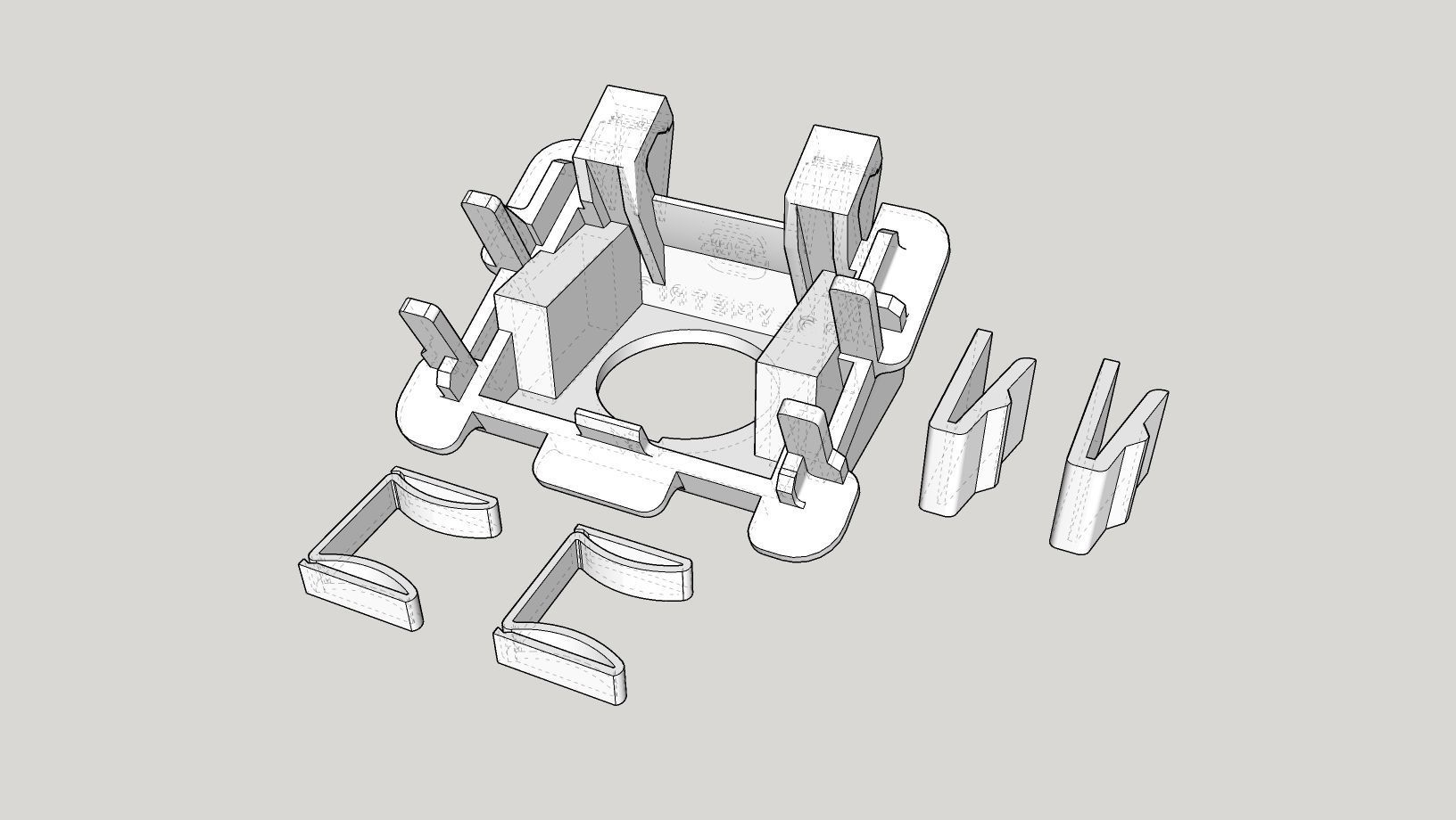 Mounting for USB-AUX Port in Citroen C5 X7 Free 3D print model_2