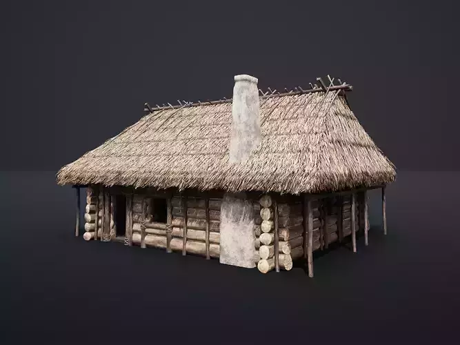MEDIEVAL SLAVIC HOUSE COTTAGE CABIN HUT GENERIC VILLAGE FARM AAA