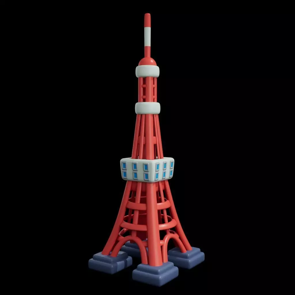 Tokyo Tower 3D model_1