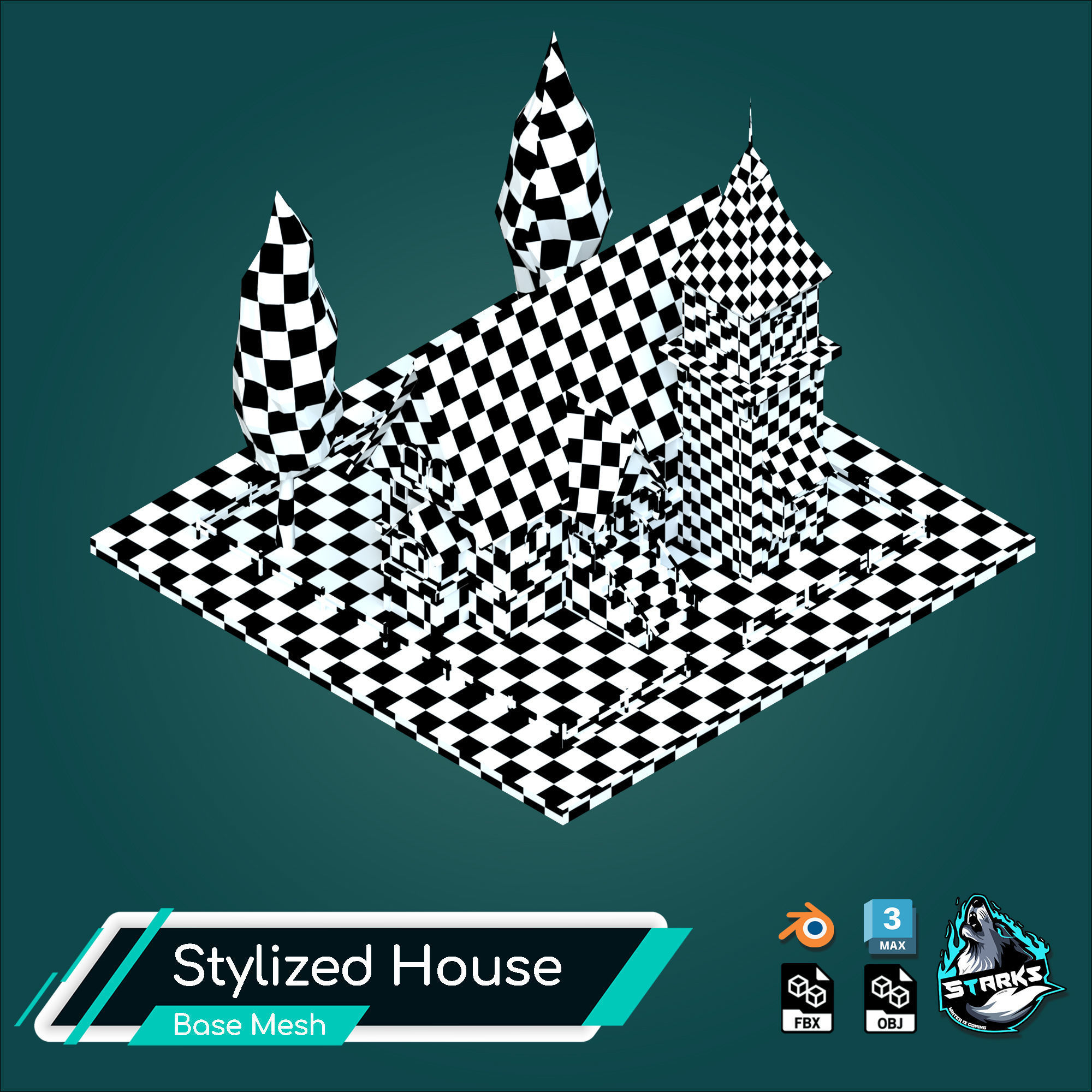 Basemesh Old House Free low-poly 3D model_13