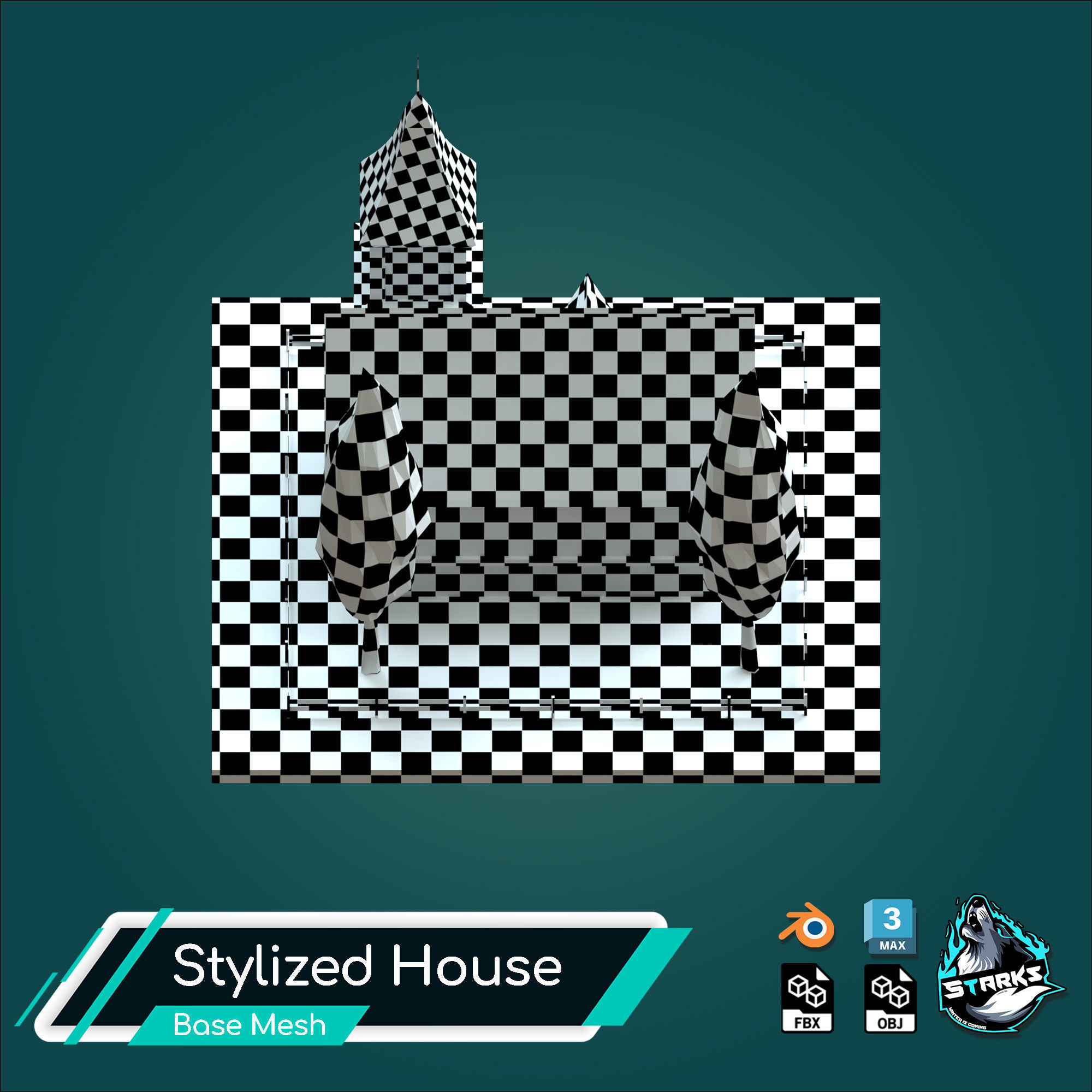 Basemesh Old House Free low-poly 3D model_4