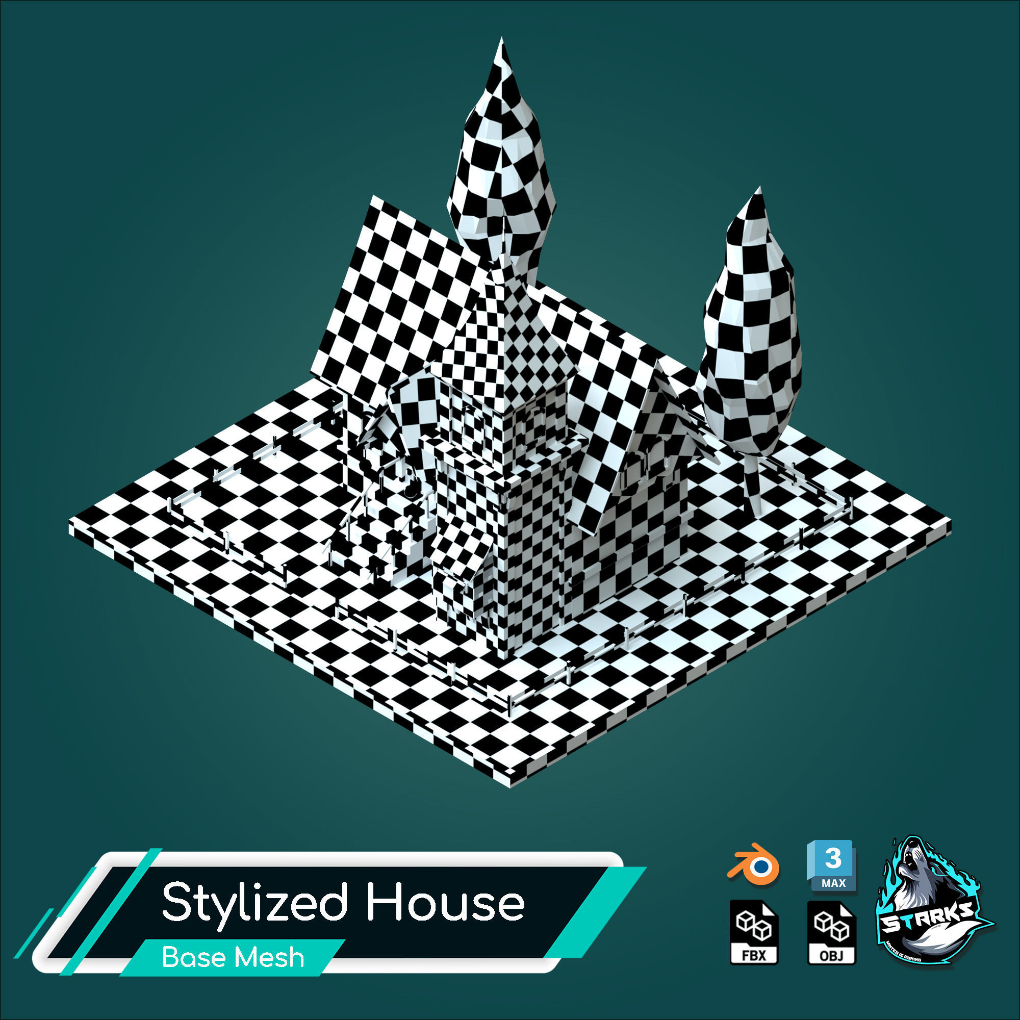 Basemesh Old House Free low-poly 3D model_14