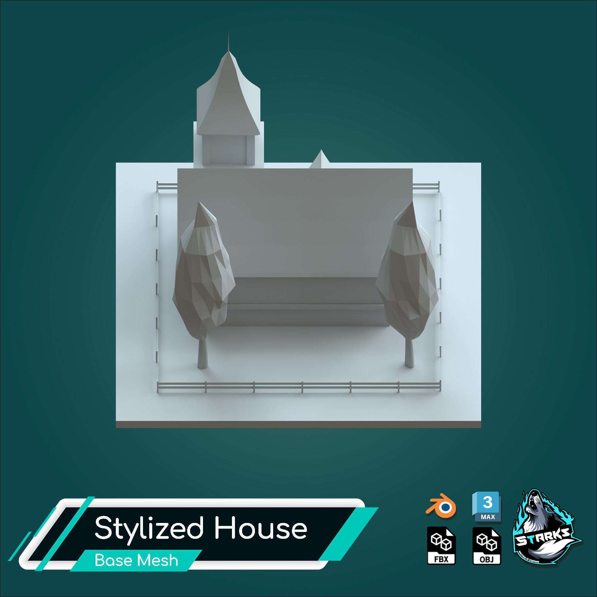 Basemesh Old House Free low-poly 3D model_24