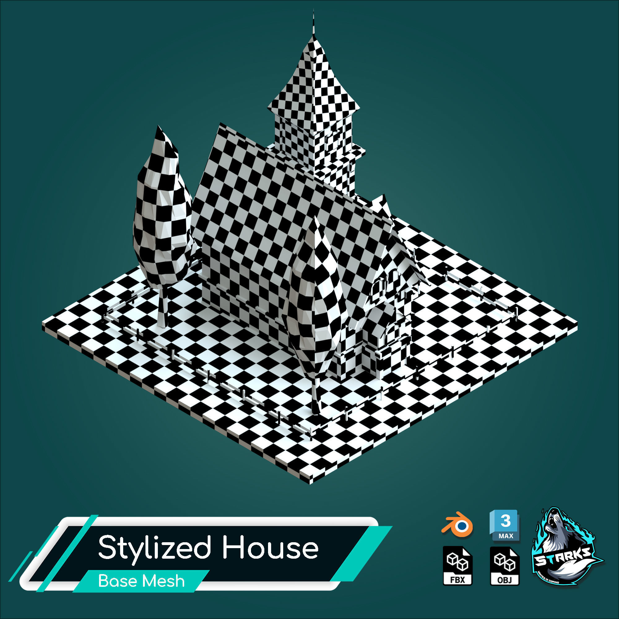 Basemesh Old House Free low-poly 3D model_23