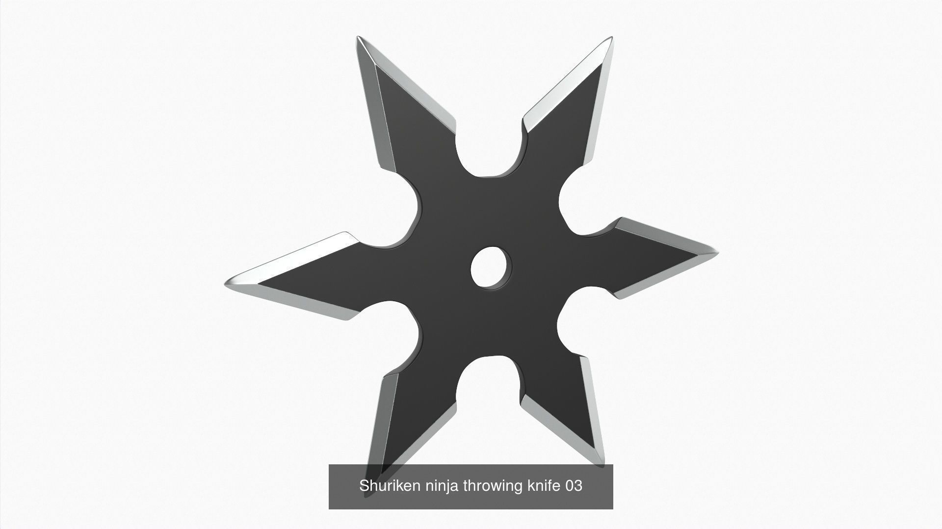Throwing Weapons Shuriken 3D Model Collection_3
