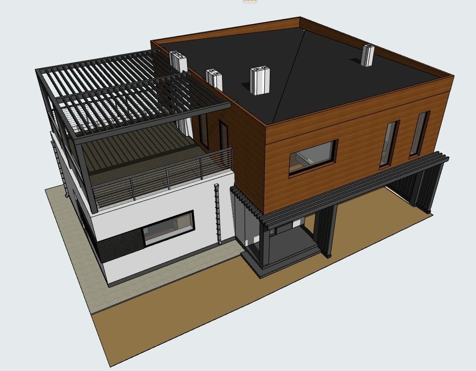 modern Residential house 3D model_3