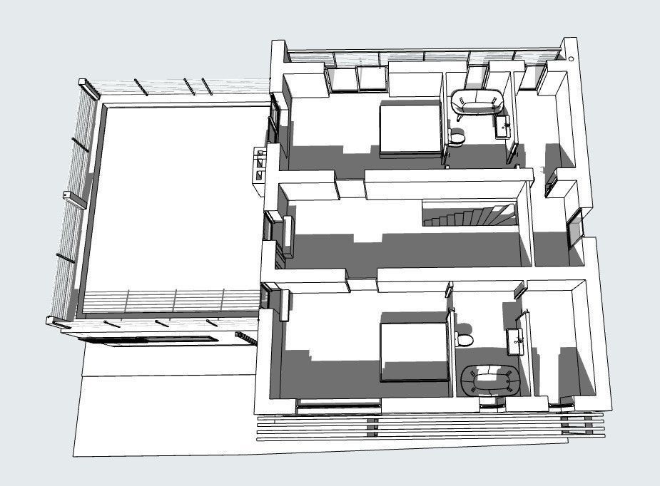 modern Residential house 3D model_9
