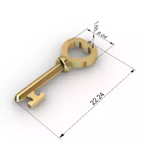 Open heart Key pendant 