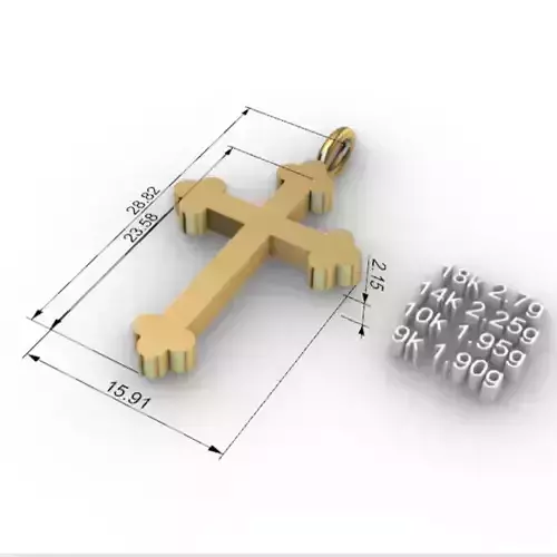 Orthodox cross pendant 